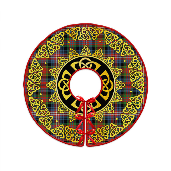 Kidd Ancient Clan Badge Tartan Christmas Tree Skirt Golden Celtic Heritage