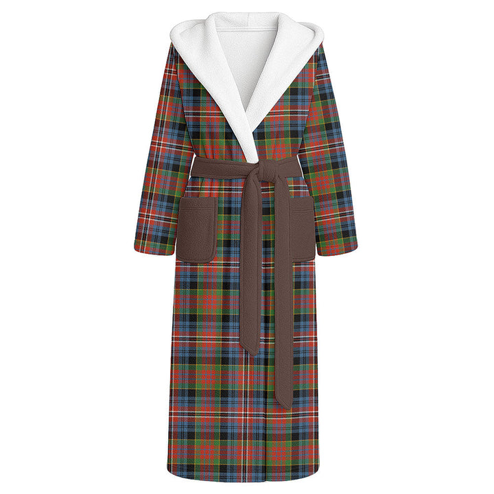 Kidd Ancient Clan Badge Tartan Flannel Hooded Bathrobe