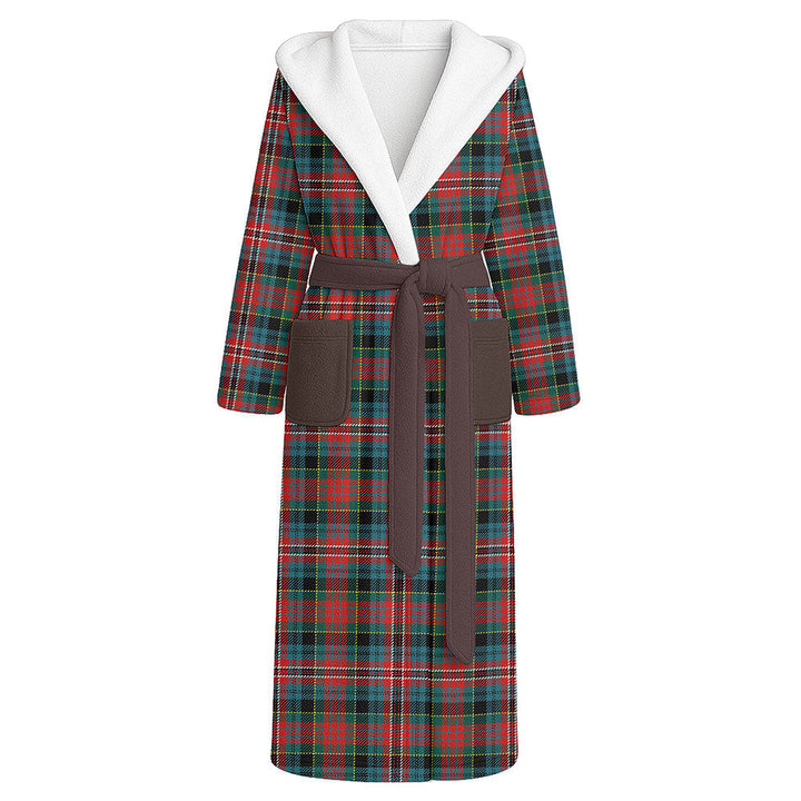 Kidd Modern Clan Badge Tartan Flannel Hooded Bathrobe