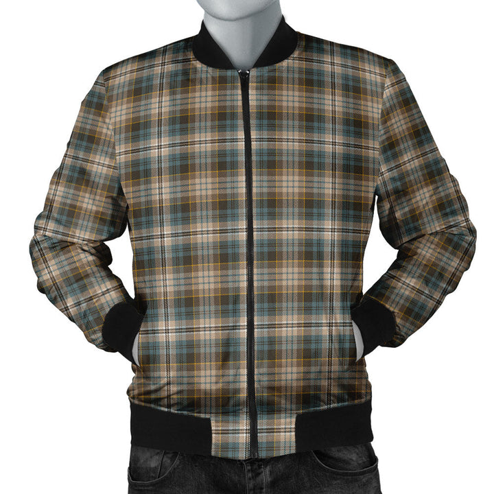 Kidd Weathered Clan Badge Tartan Bomber Jacket