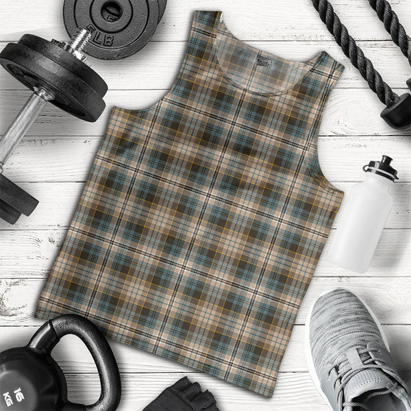 Kidd Weathered Clan Badge Tartan Men Tank Top