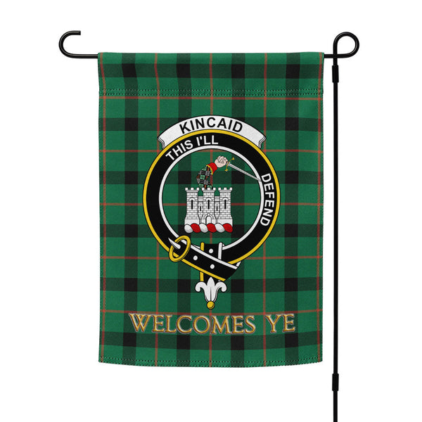 Kincaid Modern Clan Badge Tartan Garden Flag