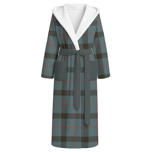 Kincaid Weathered Clan Badge Tartan Flannel Hooded Bathrobe