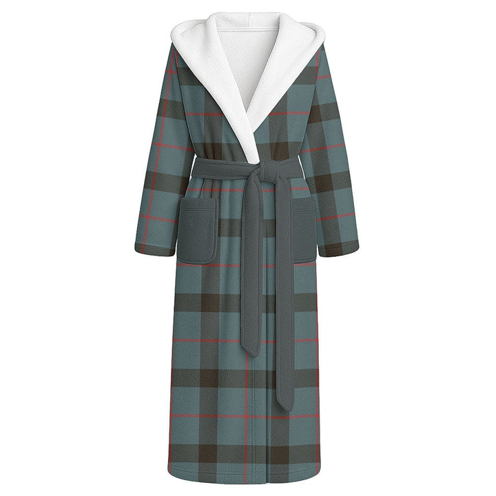 Kincaid Weathered Clan Badge Tartan Flannel Hooded Bathrobe
