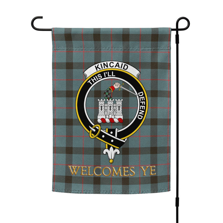 Kincaid Weathered Clan Badge Tartan Garden Flag