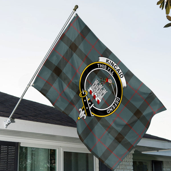 Kincaid Weathered Clan Badge Tartan House Flag
