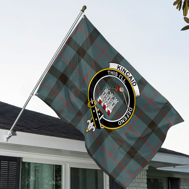 Kincaid Weathered Clan Badge Tartan House Flag