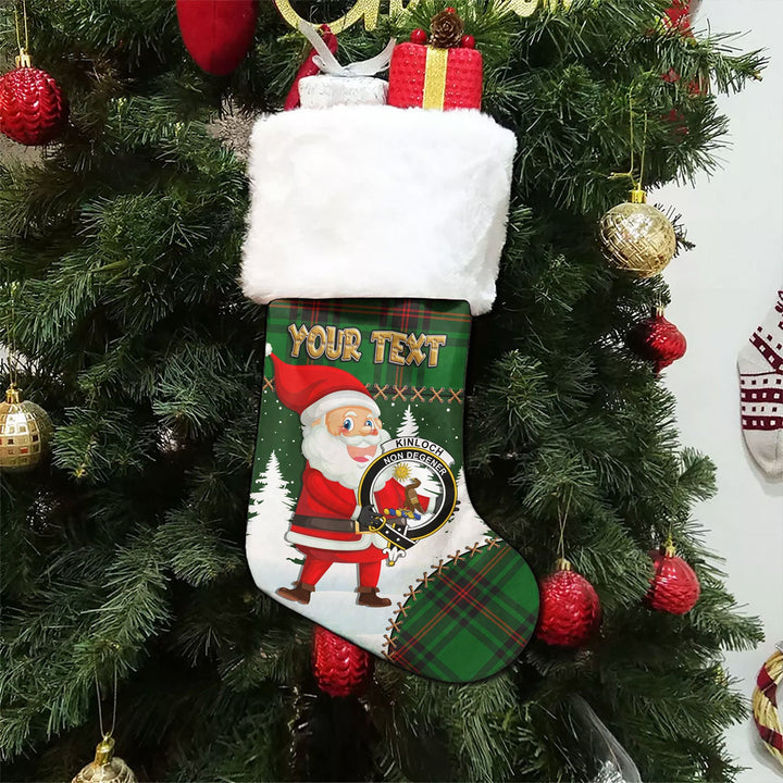 Kinloch Clan Badge Tartan Christmas Stocking Holiday Blessings Merry Christmas Joy