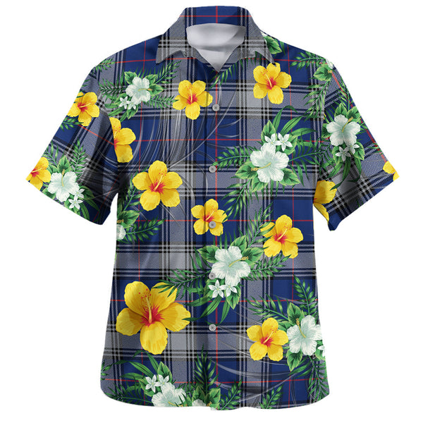 Kinnaird Modern Clan Badge Tartan Hawaiian Shirt Summer Vibes Style