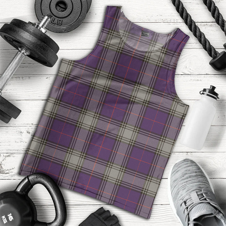 Kinnaird Weathered Clan Badge Tartan Men Tank Top