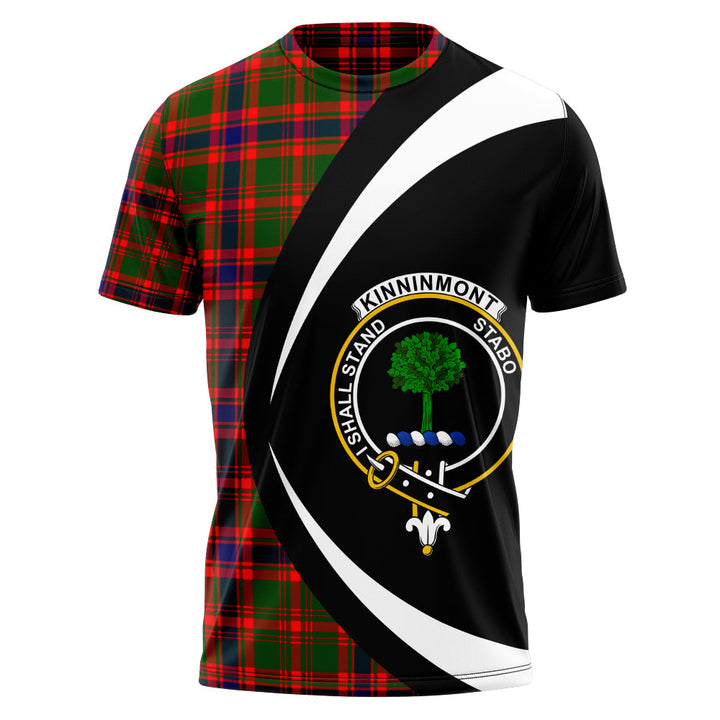Kinninmont Clan Badge Tartan T-Shirt Circle Style Personalized