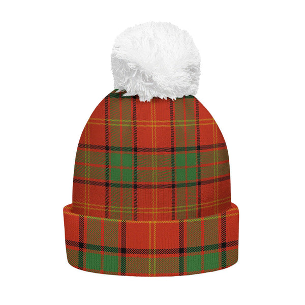Kirk Ancient Clan Badge Tartan Bobble Beanie Hat
