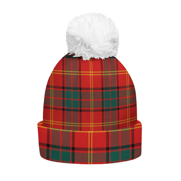 Kirk Modern Clan Badge Tartan Bobble Beanie Hat