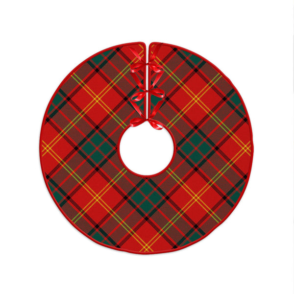 Kirk Modern Clan Badge Tartan Christmas Tree Skirt