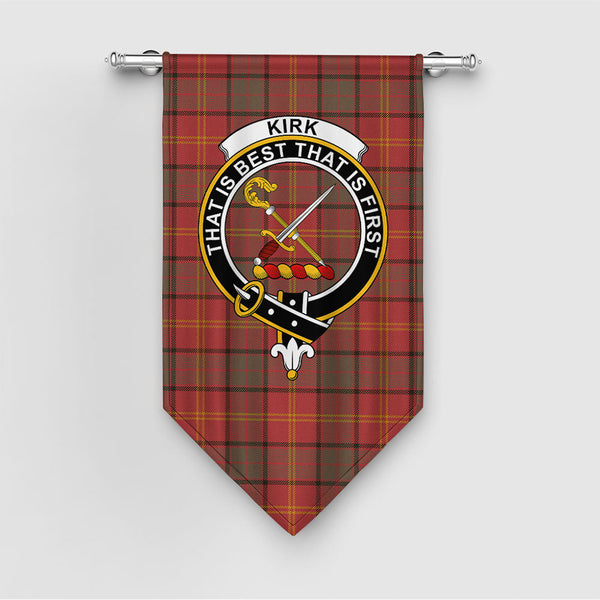 Kirk Weathered Clan Badge Tartan Gonfalon
