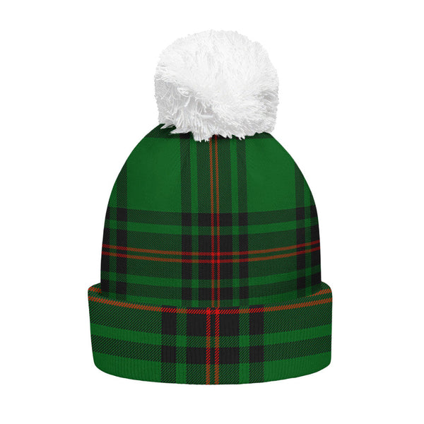 Kirkcaldy Clan Badge Tartan Bobble Beanie Hat