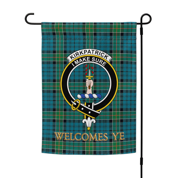 Kirkpatrick Clan Badge Tartan Garden Flag