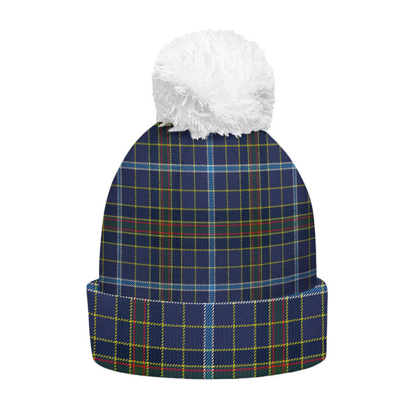 Knox Clan Badge Tartan Bobble Beanie Hat
