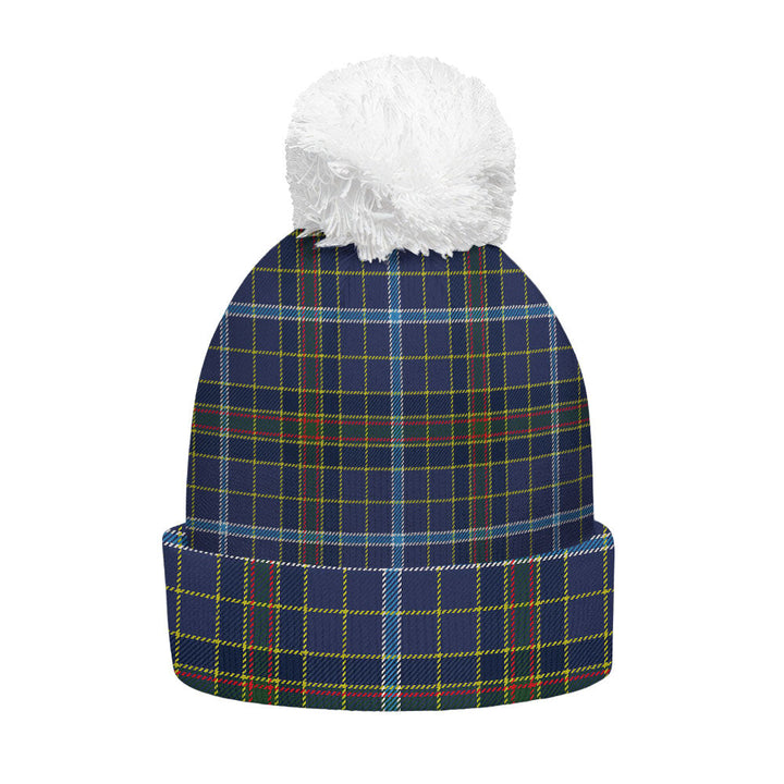 Knox Clan Badge Tartan Bobble Beanie Hat