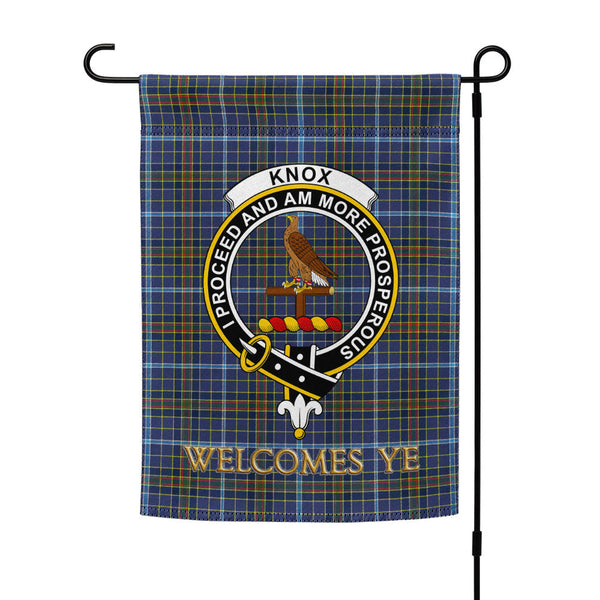 Knox Clan Badge Tartan Garden Flag