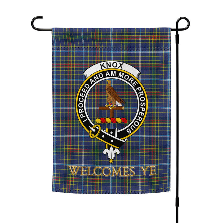 Knox Clan Badge Tartan Garden Flag