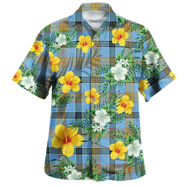 Laing (Lang) Ancient Clan Badge Tartan Hawaiian Shirt Summer Vibes Style