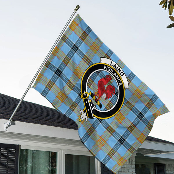 Laing (Lang) Ancient Clan Badge Tartan House Flag