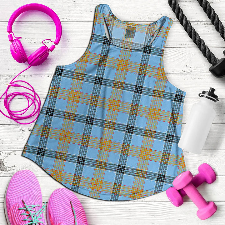 Laing (Lang) Ancient Clan Badge Tartan Women Racerback Tank Top