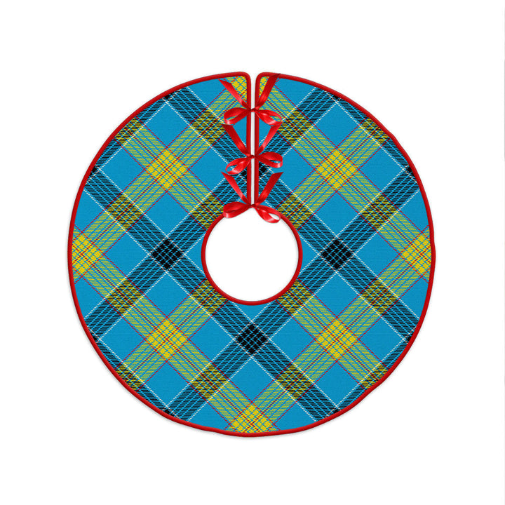 Laing (Lang) Modern Clan Badge Tartan Christmas Tree Skirt