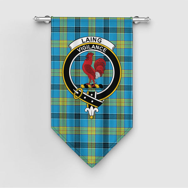 Laing (Lang) Modern Clan Badge Tartan Gonfalon