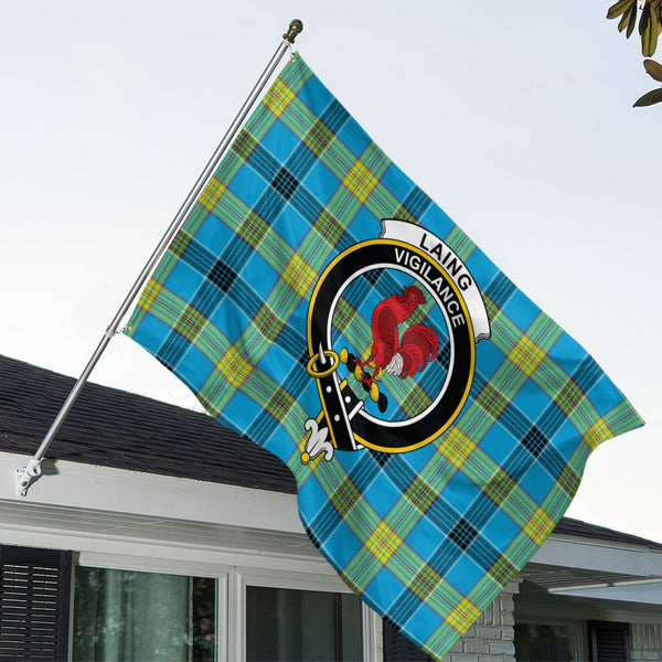 Laing (Lang) Modern Clan Badge Tartan House Flag