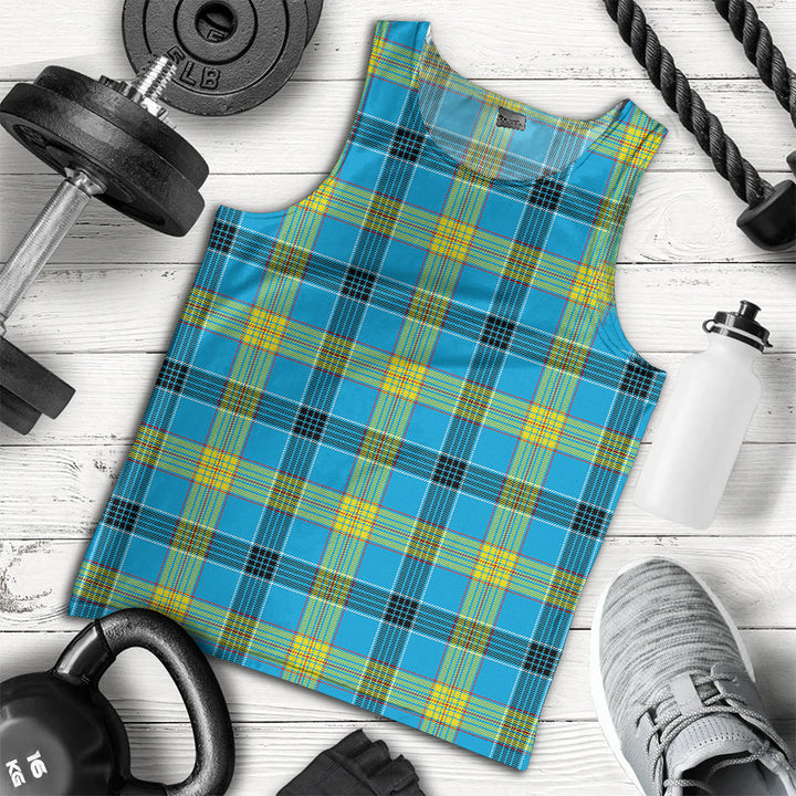 Laing (Lang) Modern Clan Badge Tartan Men Tank Top