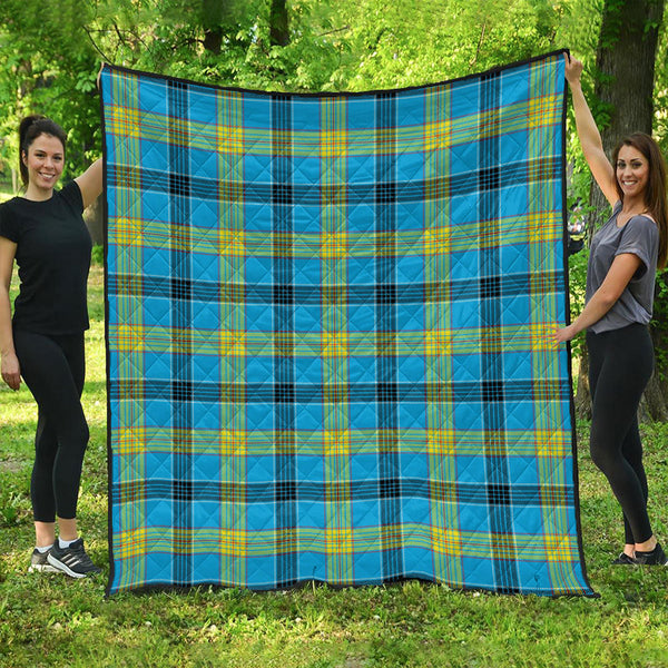 Laing (Lang) Modern Clan Badge Tartan Premium Quilt