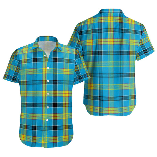 Laing (Lang) Modern Clan Badge Tartan Short Sleeve Shirt