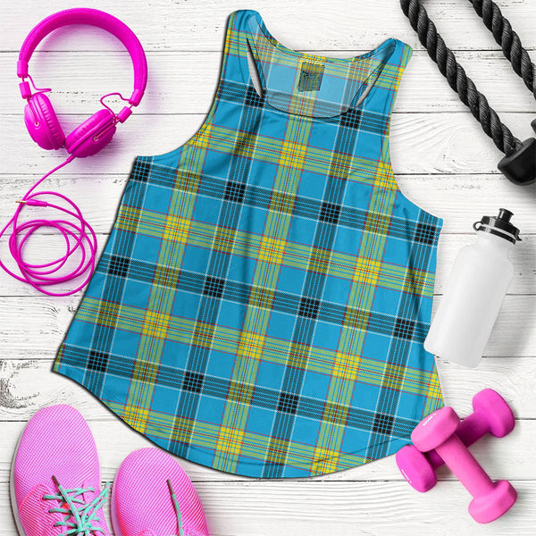 Laing (Lang) Modern Clan Badge Tartan Women Racerback Tank Top