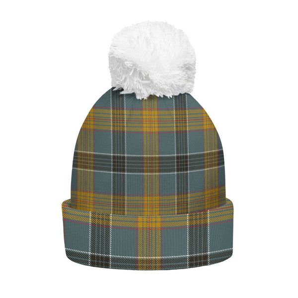 Laing (Lang) Weathered Clan Badge Tartan Bobble Beanie Hat