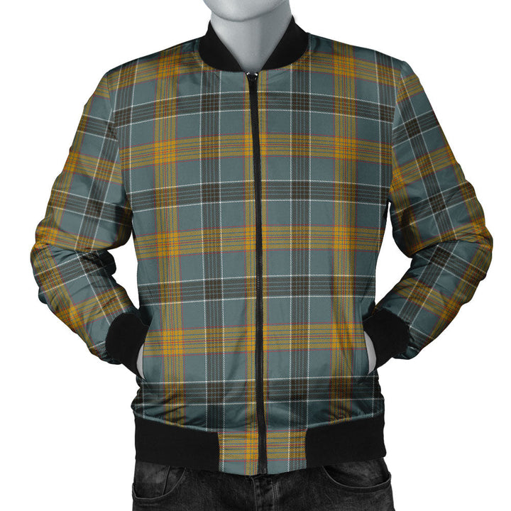 Laing (Lang) Weathered Clan Badge Tartan Bomber Jacket