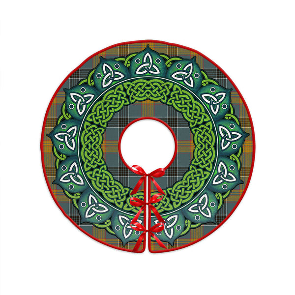Laing (Lang) Weathered Clan Badge Tartan Christmas Tree Skirt Heritage Holiday Decor