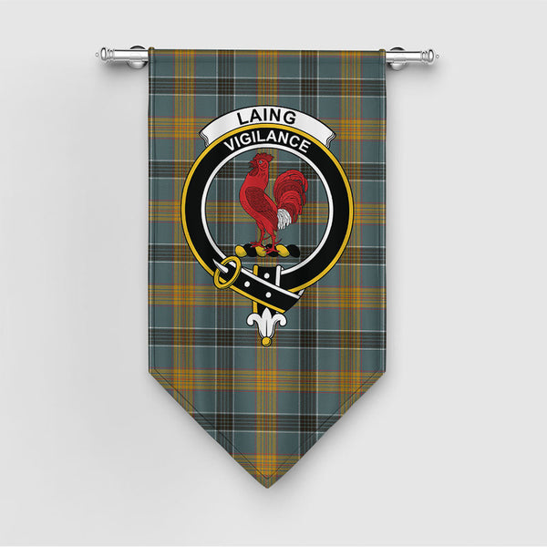 Laing (Lang) Weathered Clan Badge Tartan Gonfalon