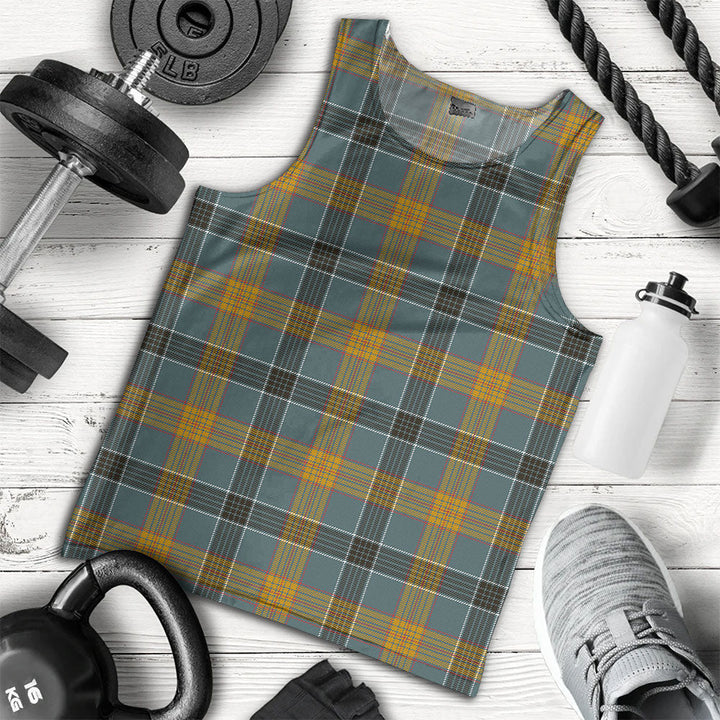 Laing (Lang) Weathered Clan Badge Tartan Men Tank Top