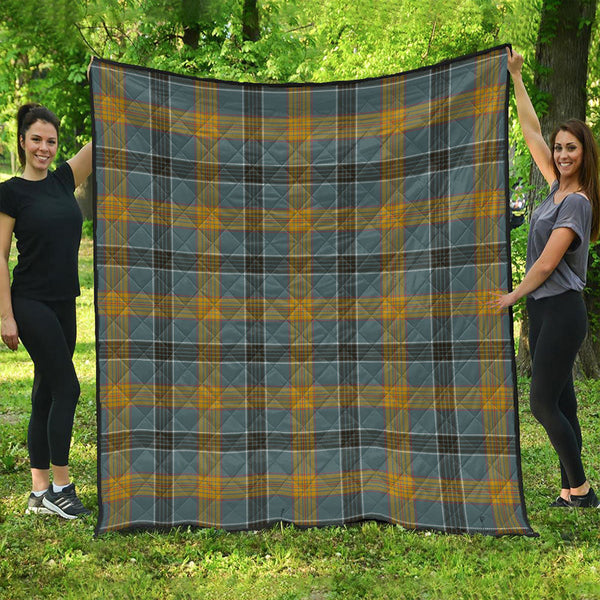 Laing (Lang) Weathered Clan Badge Tartan Premium Quilt