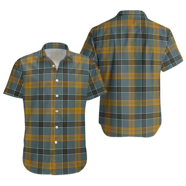 Laing (Lang) Weathered Clan Badge Tartan Short Sleeve Shirt