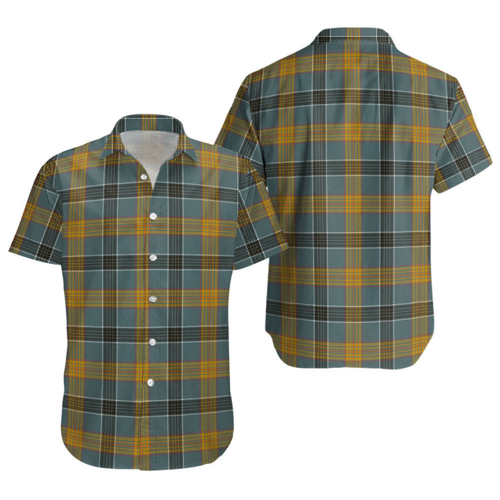 Laing (Lang) Weathered Clan Badge Tartan Short Sleeve Shirt