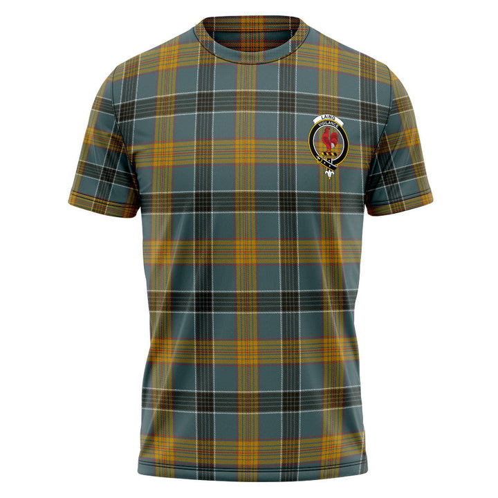 Laing (Lang) Weathered Clan Badge Tartan T-Shirt