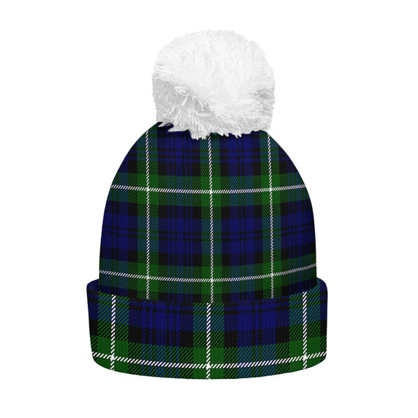 Lammie Clan Badge Tartan Bobble Beanie Hat