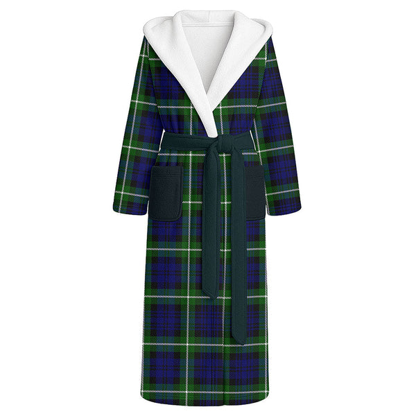Lammie Clan Badge Tartan Flannel Hooded Bathrobe