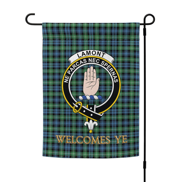 Lamont Ancient Clan Badge Tartan Garden Flag