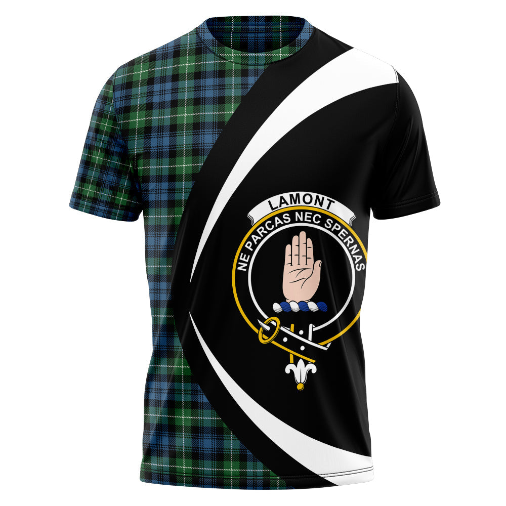 Lamont Ancient Clan Badge Tartan T-Shirt Circle Style Personalized ...