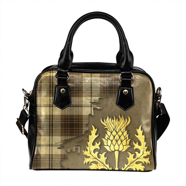 Lamont Dress Weathered Tartan Shoulder Handbag Thistle Oldest Style