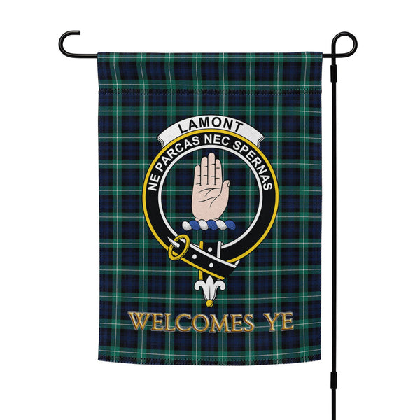 Lamont Modern Clan Badge Tartan Garden Flag